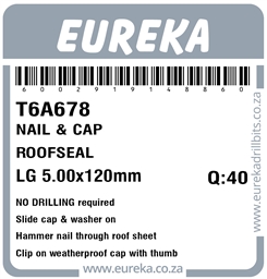 T6A678 - Roof Nail & Cap -T6A678_Label_T